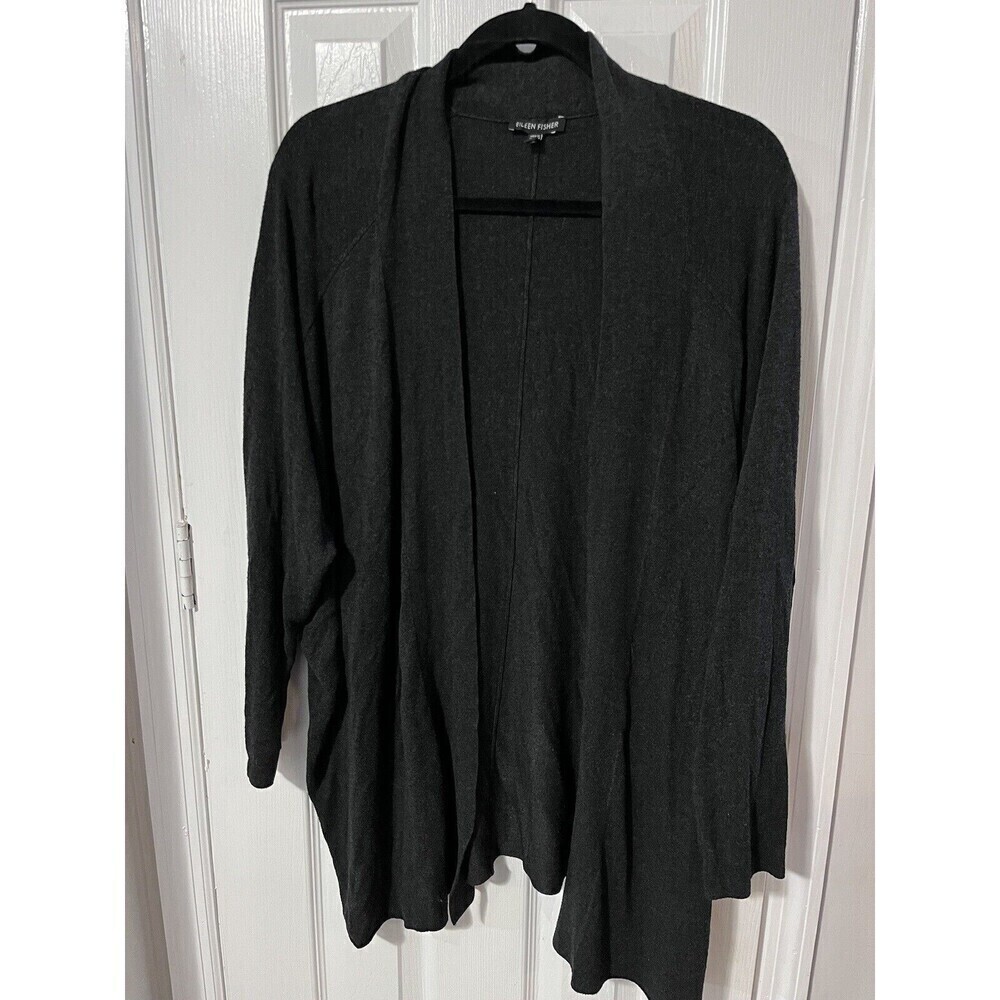 Eileen fishers Open front Cardigan Grey Size xL